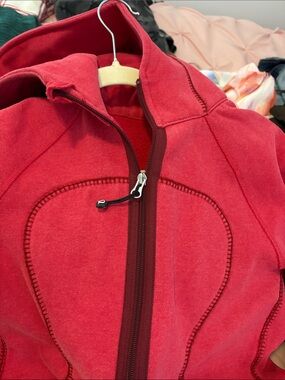 lululemon athletica Red Zip Turtleneck Sweater